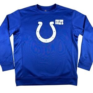 Majestic Indianapolis Colts Sweatshirt Mens Large Blue NFL Performance Pullover